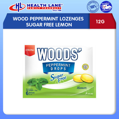 WOODS PEPPERPUDINALOZENGES TANPA GULA LEMON 12G